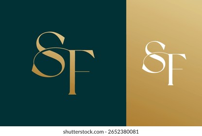 Anfangsbuchstabe SF FS Logo Design Vektorgrafik für Paar, Hochzeit und Geschäft