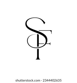 Initial letter SF logo design creative modern symbol icon monogram