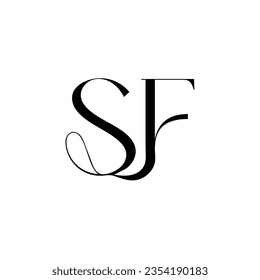 Initial letter SF logo design creative modern symbol icon monogram