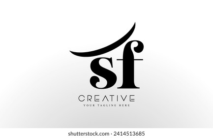 Design-Vorlage für das SF-Logo mit Anfangsbuchstaben