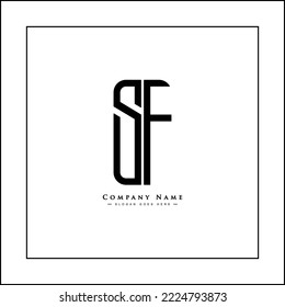 Initial Letter SF Logo - Simple Business Logo for Alphabet S and F