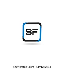 Initial Letter SF Logo Template Design