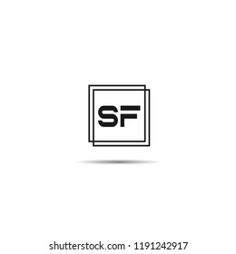 Initial Letter SF Logo Template Design
