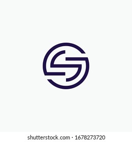 Initial letter sg or gs logo vector templates