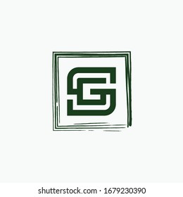 Initial letter sg or gs logo vector design template