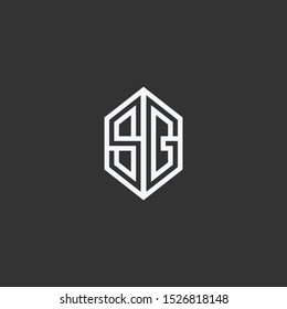 Initial Letter Sg Logo Design Minimalist Stock Vector (Royalty Free ...