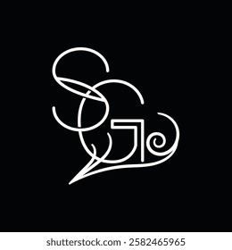 Initial letter SG logo design