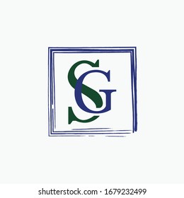 Letras iniciales logotipos sg logotipos o gs logotipos plantillas de diseño vectorial