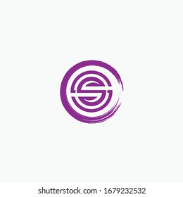 Initial letter sg logo or gs logo vector design templates
