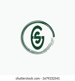 Initial letter sg logo or gs logo vector design templates