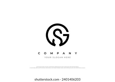 Initial Letter SG Logo or GS Monogram Logo Design