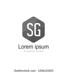 Initial letter SG Logo template design. minimal letter logo