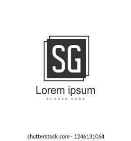 Initial letter SG Logo template design. minimal letter logo