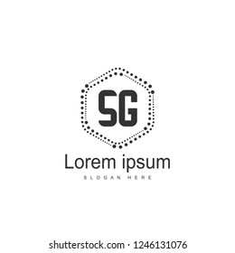 Initial letter SG Logo template design. minimal letter logo