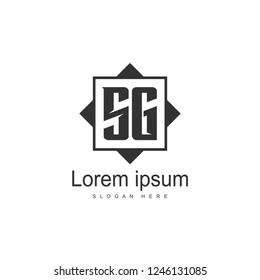 Initial letter SG Logo template design. minimal letter logo