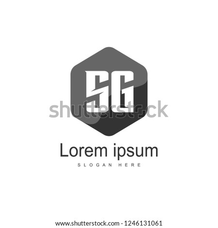 initial letter sg logo template design stock vector royalty free sg template