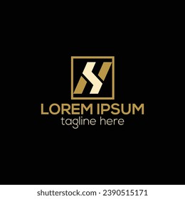 Initial letter sh, hs logo design isolated vector template 