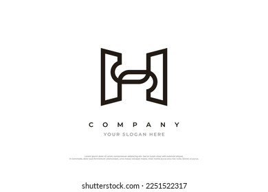 Vektor für das Design des Logos mit Anfangsbuchstaben SH oder HS Monogram