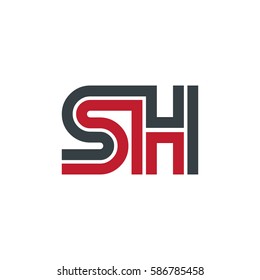 Initial Letter SH Linked Design Logo