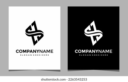 initial letter sh logo abstract