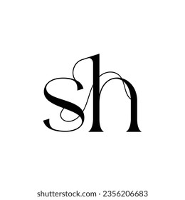 
Initial letter sh logo design creative modern symbol icon monogram