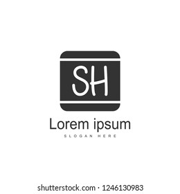 Initial letter SH Logo template design. minimal letter logo