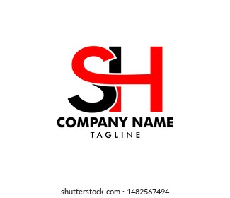 Initial Letter SH Logo Template Design