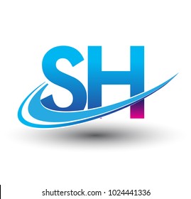 Initial Letter Sh Logotype Company Name Stock Vector (Royalty Free ...