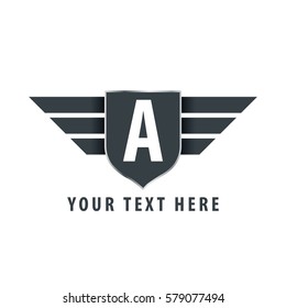 Initial Letter A Shield Icon Design Logo Template