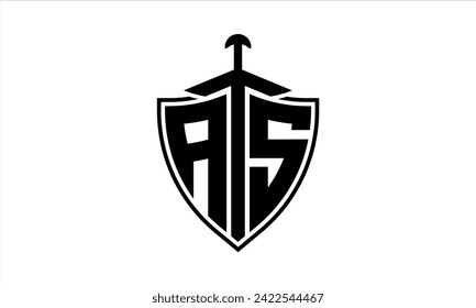 AS initial letter shield icon gaming logo design vector. batman, sports logo, monogram, shield, war game, symbol, playing logo, abstract, fighting, typography, icon, minimal, premier league, club logo