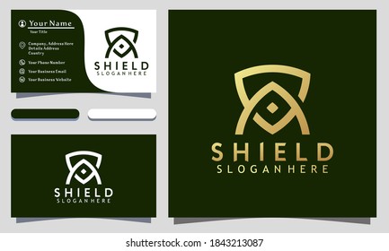 Ursprüngliche Letter A Shield Modernes Logo-Design, Vektorgrafik, Visitenkartenvorlage