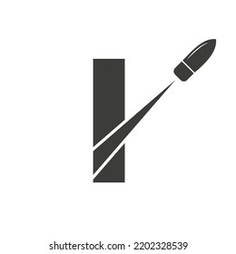 Logo-Vorlagenkonzept für Vektorgrafik-Vorlagenkonzept für Verteidigungslogotypen mit dem Anfangsbuchstaben I