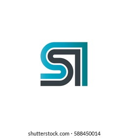 Initial Letter SI Linked Design Logo