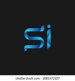 Initial Letter SI Logo Design