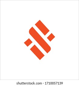 Initial letter is or si logo design template