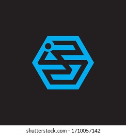 Initial letter is or si logo design template