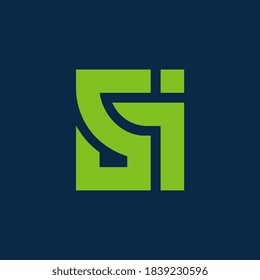 Initial letter Si logo design, modern luxury logotype - Vector
