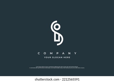 Initial Letter IS or SI Logo Design Vector Template