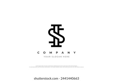 Initial Letter IS or SI Logo Design