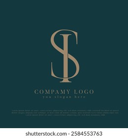 Initial letter SI, IS logo design vector