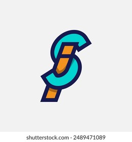 Initial Letter IS or SI Logo, Monogram Logo letter I with S combination, design logo template element, vector illustration