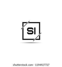 Initial Letter SI Logo Template Design