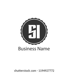 Initial Letter SI Logo Template Design