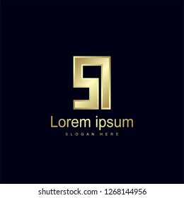 Initial Letter SI Logo Template Vector Design
