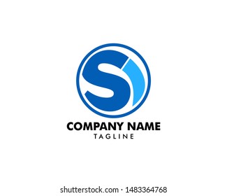 Initial Letter SI Logo Template Design