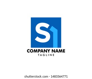 Initial Letter SI Logo Template Design