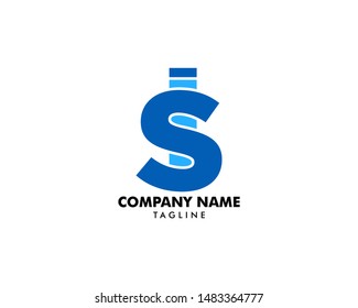 Initial Letter SI Logo Template Design