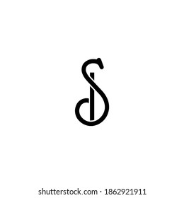 initial letter SI logo template design