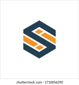 Initial letter is or si logo vector design template