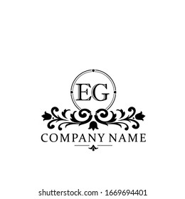 Initial letter EG simple and elegant monogram design template logo